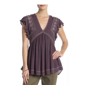 Free people falling water tunic boHo Top